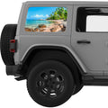 ROCK BEACH QUARTER WINDOW DECAL FITS 2011-2018 JEEP WRANGLER 4 DOOR HARD TOP JKU