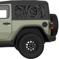 ROSE PETALS QUARTER WINDOW DECAL FITS 2018+ JEEP WRANGLER 2 DOOR HARD TOP JL