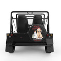 RUDOLPH THE RED NOSED RETRIEVER BLACK CARBON FIBER TIRE COVER FOR MOKE