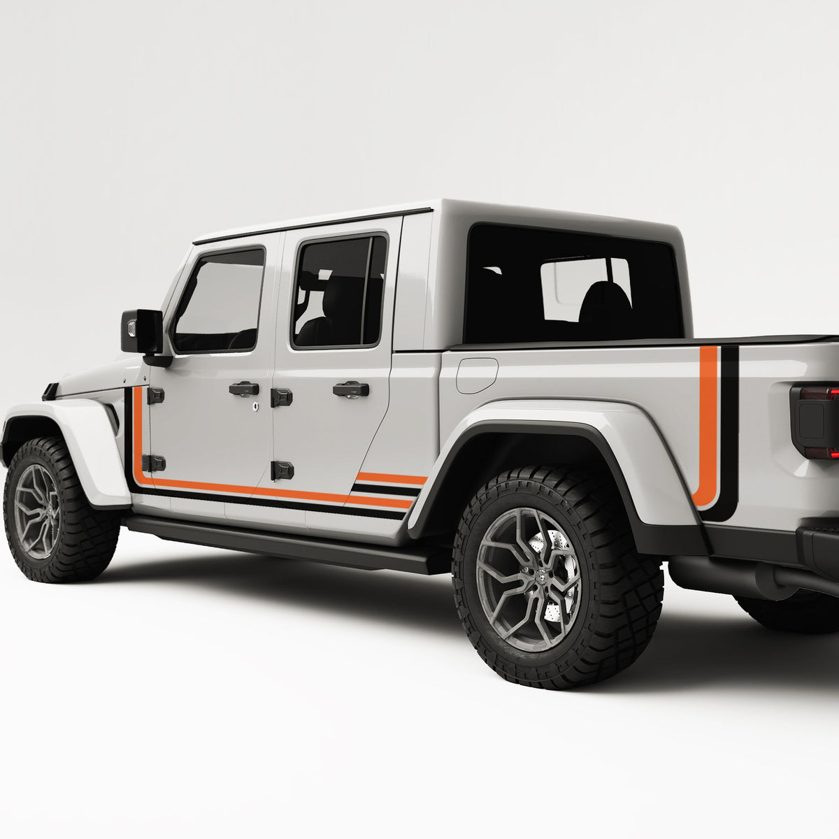 Racing Side Stripes Side Graphic Decal For Jeep Gladiator| Four Wheel ...