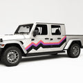 Retro Mountains Decal For Jeep Gladiator