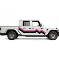 Retro Mountains Decal For Jeep Gladiator
