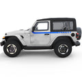 RACING SPORT 4X4 STRIPES SIDE GRAPHIC DECAL FITS 2018+ JEEP WRANGLER 2 DOOR JL