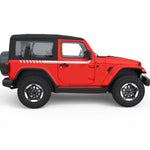 RACING SPORT 4X4 STRIPES SIDE GRAPHIC DECAL FITS 2005-2017 JEEP WRANGLER 2 DOOR JK