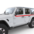 RACING SPORT 4X4 STRIPES BODY GRAPHIC DECAL FITS 2018+ JEEP WRANGLER 4 DOOR JLU