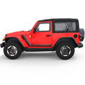 RETRO BODY STRIPE SIDE GRAPHIC DECAL FITS 2018+ JEEP WRANGLER 2 DOOR JL