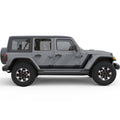 RETRO BODY STRIPE SIDE GRAPHIC DECAL FITS 2005-2017 JEEP WRANGLER 4 DOOR JKU