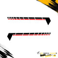 RETRO DASHED LINES SIDE GRAPHIC DRIVER & PASSENGER DECALS