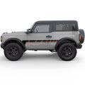RETRO DASHED LINES SIDE GRAPHIC DECAL FITS 2021+ FORD BRONCO 2 DOOR
