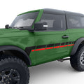 RETRO DASHED LINES BODY GRAPHIC DECAL FITS 2021+ FORD BRONCO 2 DOOR