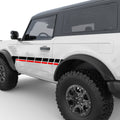 RETRO DASHED LINES DOOR DECAL FITS 2021+ FORD BRONCO 2 DOOR