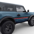 RETRO DASHED LINES DOOR DECAL FITS 2023 FORD BRONCO 2 DOOR