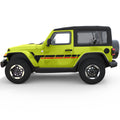 RETRO DASHED LINES SIDE GRAPHIC DECAL FITS 2018+ JEEP WRANGLER 2 DOOR JL