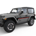 RETRO DASHED LINES BODY GRAPHIC DECAL FITS 2018+ JEEP WRANGLER 2 DOOR JLU