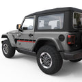 RETRO DASHED LINES DOOR DECAL FITS 2018+ JEEP WRANGLER 2 DOOR JLU