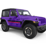 RETRO DASHED LINES BODY GRAPHIC DECAL FITS 2005-2017 JEEP WRANGLER 2 DOOR JKU