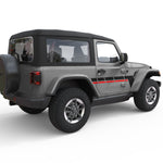 RETRO DASHED LINES DOOR DECAL FITS 2005-2017 JEEP WRANGLER 2 DOOR JKU