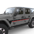 RETRO DASHED LINES BODY GRAPHIC DECAL FITS 2018+ JEEP WRANGLER 4 DOOR JLU