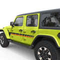 RETRO DASHED LINES DOOR DECAL FITS 2018+ JEEP WRANGLER 4 DOOR JLU