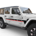 RETRO DASHED LINES BODY GRAPHIC DECAL FITS 2005-2017 JEEP WRANGLER 4 DOOR JKU