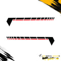 RETRO DASHED LINES SIDE GRAPHIC DRIVER & PASSENGER DECALS