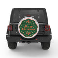RETRO MERRY CHRISTMAS BLACK TIRE COVER