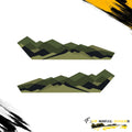 Retro Mountain Graphics Decal For Jeep Gladiator