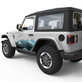 RETRO MOUNTAIN GRAPHICS DOOR DECAL FITS 2018+ JEEP WRANGLER 2 DOOR JLU