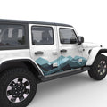 RETRO MOUNTAIN GRAPHICS DOOR DECAL FITS 2005-2017 JEEP WRANGLER 4 DOOR JKU