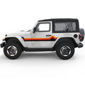 RETRO MOUNTAIN STRIPES SIDE GRAPHIC DECAL FITS 2018+ JEEP WRANGLER 2 DOOR JL