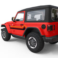 RETRO MOUNTAIN STRIPES DOOR DECAL FITS 2018+ JEEP WRANGLER 2 DOOR JLU