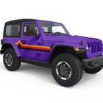 RETRO MOUNTAIN STRIPES BODY GRAPHIC DECAL FITS 2005-2017 JEEP WRANGLER 2 DOOR JKU
