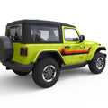 RETRO MOUNTAIN STRIPES DOOR DECAL FITS 2005-2017 JEEP WRANGLER 2 DOOR JKU