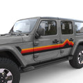 RETRO MOUNTAIN STRIPES BODY GRAPHIC DECAL FITS 2018+ JEEP WRANGLER 4 DOOR JLU