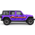 RETRO MOUNTAIN STRIPES SIDE GRAPHIC DECAL FITS 2005-2017 JEEP WRANGLER 4 DOOR JKU