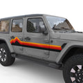 RETRO MOUNTAIN STRIPES BODY GRAPHIC DECAL FITS 2005-2017 JEEP WRANGLER 4 DOOR JKU