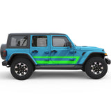 RETRO STRIPES SIDE GRAPHIC DECAL FITS 2005-2017 JEEP WRANGLER 4 DOOR JKU