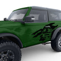 RIPPED US FLAG ARMY STAR BODY GRAPHIC DECAL FITS 2021+ FORD BRONCO 2 DOOR