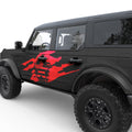 RIPPED US FLAG ARMY STAR DOOR DECAL FITS 2021+ FORD BRONCO 4 DOOR
