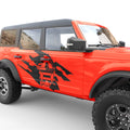 RIPPED US FLAG ARMY STAR BODY GRAPHIC DECAL FITS 2024 FORD BRONCO 4 DOOR