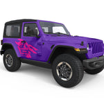 RIPPED US FLAG ARMY STAR BODY GRAPHIC DECAL FITS 2005-2017 JEEP WRANGLER 2 DOOR JKU