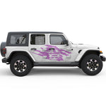 RIPPED US FLAG ARMY STAR SIDE GRAPHIC DECAL FITS 2005-2017 JEEP WRANGLER 4 DOOR JKU