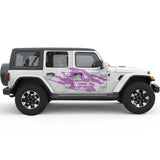 RIPPED US FLAG ARMY STAR SIDE GRAPHIC DECAL FITS 2005-2017 JEEP WRANGLER 4 DOOR JKU