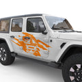 RIPPED US FLAG ARMY STAR BODY GRAPHIC DECAL FITS 2005-2017 JEEP WRANGLER 4 DOOR JKU