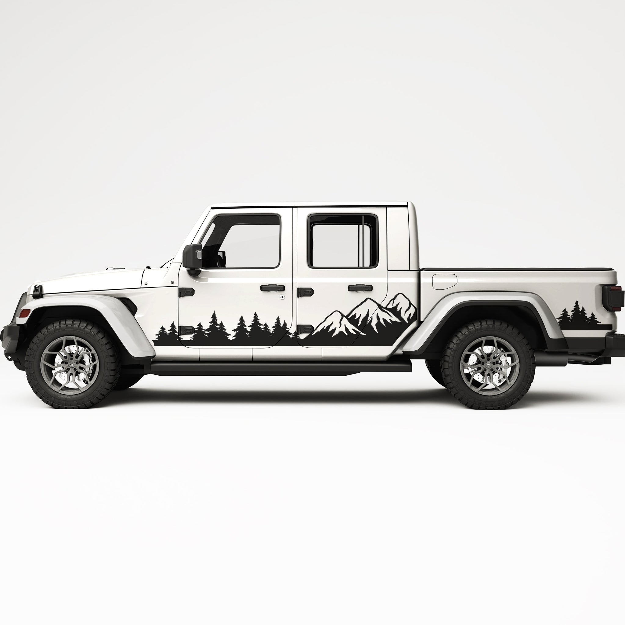 Wildside Graphics Rocker Panel Mountain Forest Side Graphic Decal For Jeep Gladiator ...