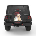 RUDOLPH THE RED NOSED RETRIEVER PEARL  WHITE CARBON FIBER TIRE COVER