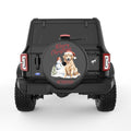 RUDOLPH THE RED NOSED RETRIEVER BLACK CARBON FIBER TIRE COVER