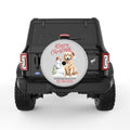 RUDOLPH THE RED NOSED RETRIEVER SILVER CARBON FIBER TIRE COVER