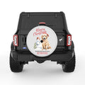 RUDOLPH THE RED NOSED RETRIEVER PEARL  WHITE CARBON FIBER TIRE COVER