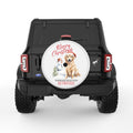 RUDOLPH THE RED NOSED RETRIEVER WHITE TIRE COVER